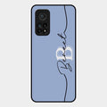 Personalized Initials Azure Glossy Metal Case Cover For Xiaomi Mi 10T Pro 5G