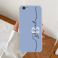Personalized Initials Azure Silicon Case For iPhone 7 / iPhone 8 / iPhone Se 2020