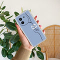 Personalized Initials Azure Silicon Case For iQOO 12 5G