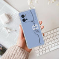 Personalized Initials Azure Silicon Case For iQOO Neo 7 Pro 5G