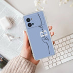 Personalized Initials Azure Silicon Case For iQOO Neo 7 Pro 5G