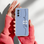 Personalized Initials Azure Silicon Case For iQOO 9 SE 5G
