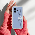 Personalized Initials Azure Silicon Case For iQOO Neo 10R 5G