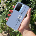 Personalized Initials Azure Silicon Case For iQOO Z7s 5G