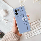 Personalized Initials Azure Silicon Case For iQOO Z7 Pro 5G