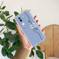 Personalized Initials Azure Silicon Case For Vivo V40e 5G