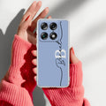Personalized Initials Azure Anti Yellow Case For Motorola Signature 5G