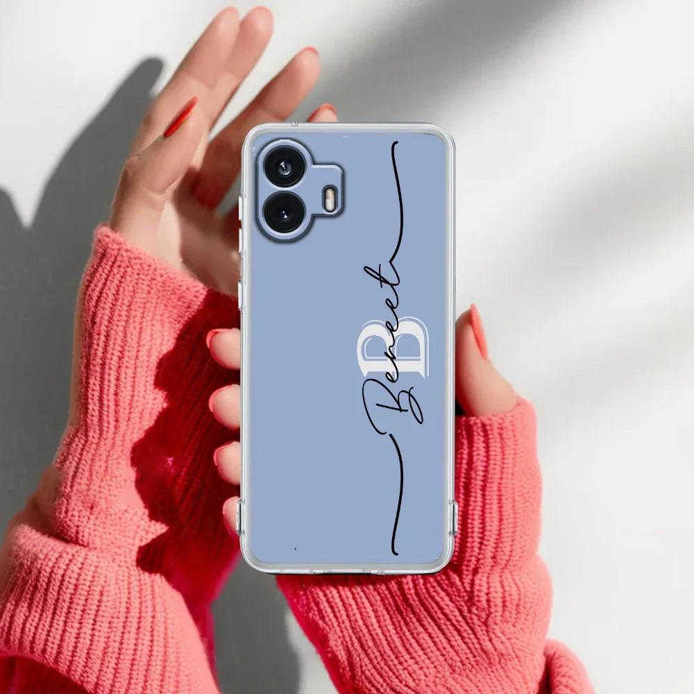 Personalized Initials Azure Silicon Case For Nothing - ShopOnCliQ