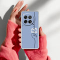 Personalized Initials Azure Anti Yellow Case For OnePlus 12 5G