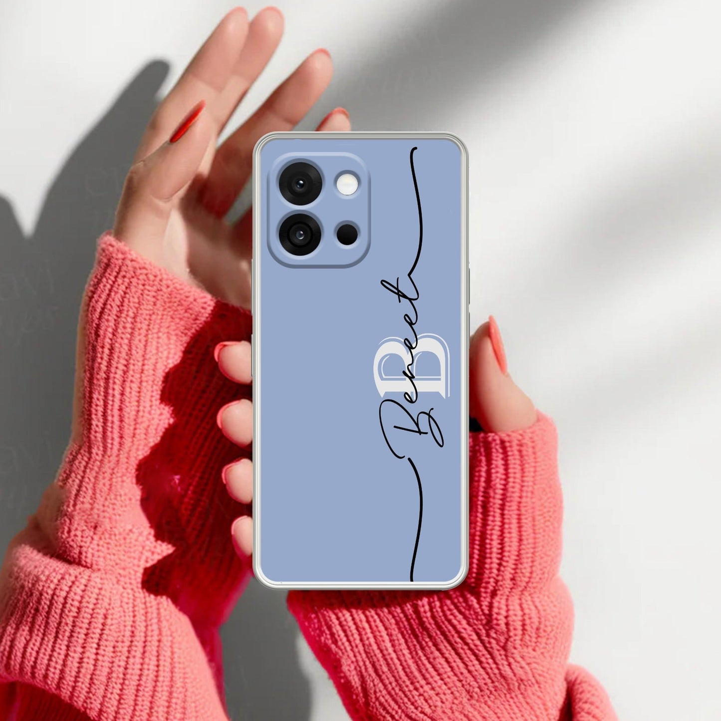 Personalized Initials Azure Silicon Case For OnePlus