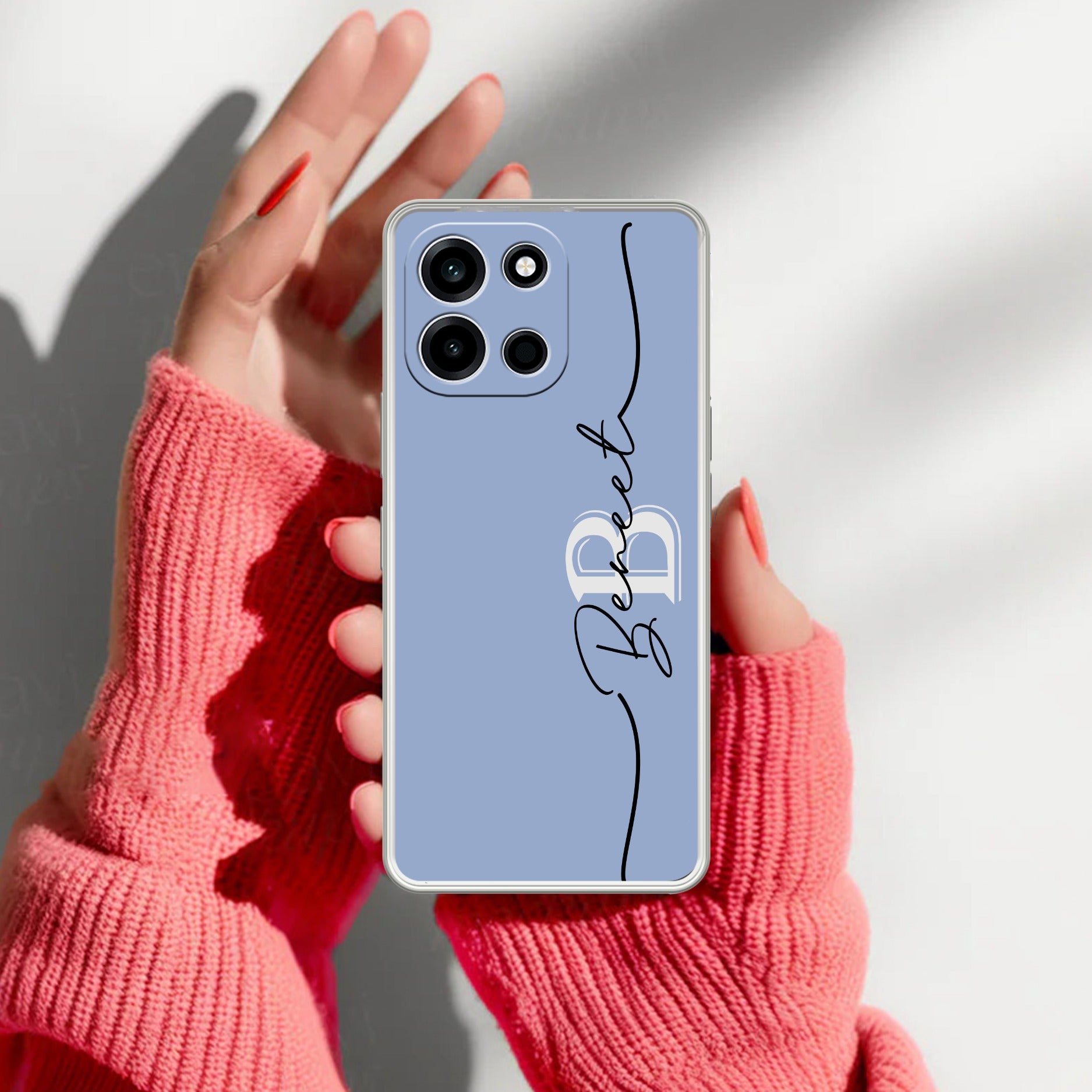 Personalized Initials Azure Anti Yellow Case For OnePlus Nord 6 5G
