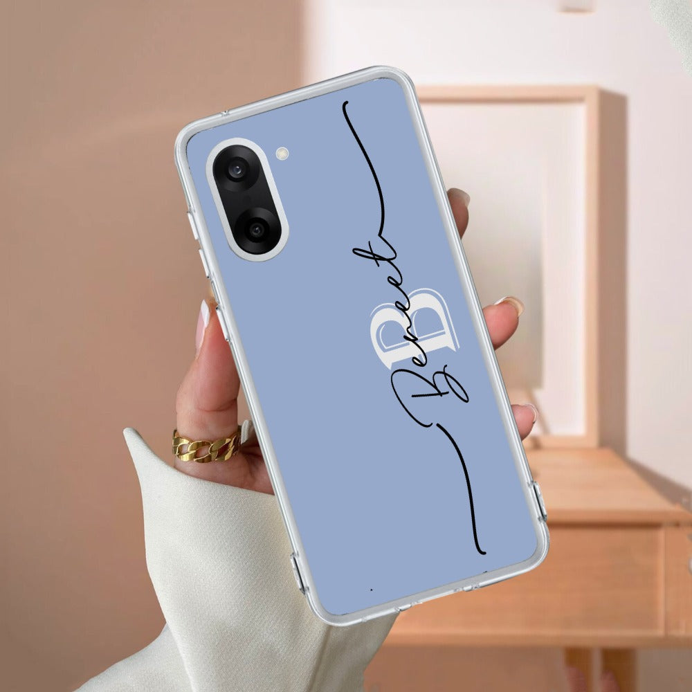 Personalized Initials Azure Silicon Case For OnePlus