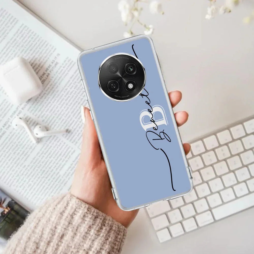 Personalized Initials Azure Anti Yellow Case For Oppo F29 Pro 5G