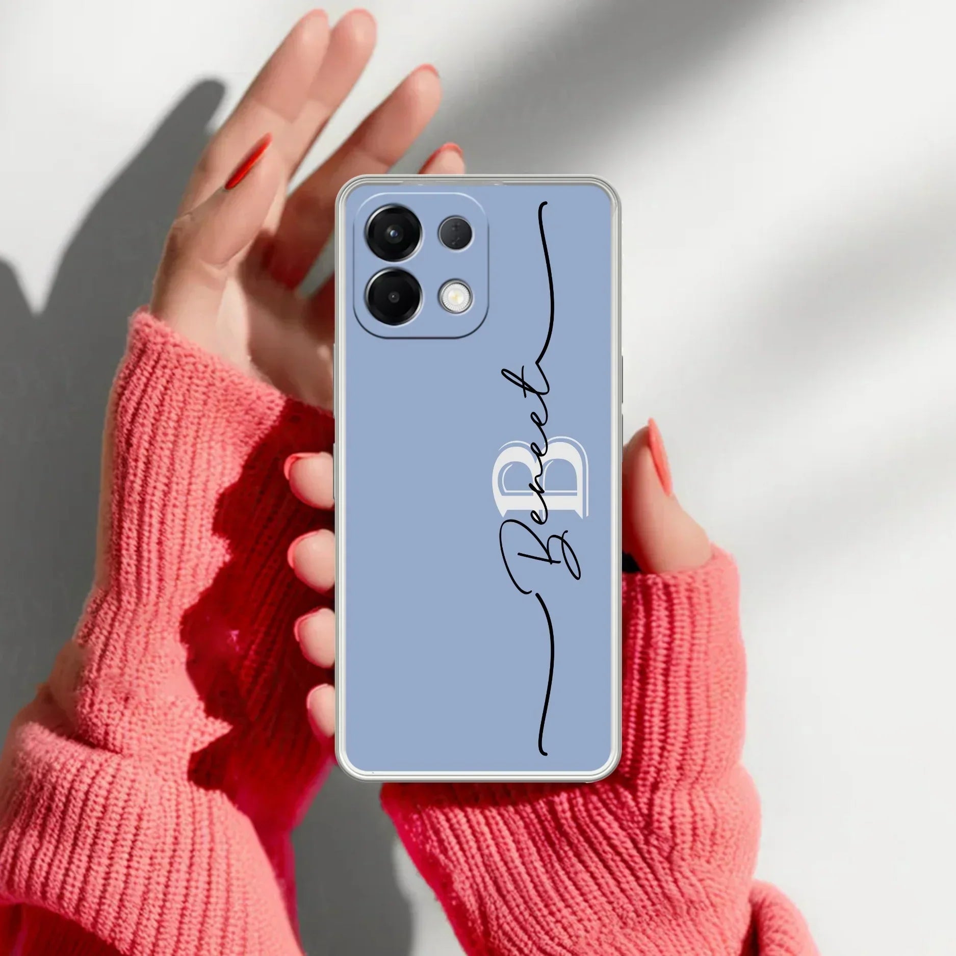 Personalized Initials Azure Anti Yellow Case For Oppo K13 5G