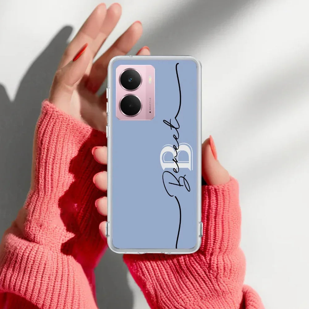 Personalized Initials Azure Silicon Case For Realme 13 5G