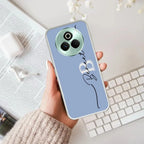 Personalized Initials Azure Silicon Case For Realme Narzo 70 5G