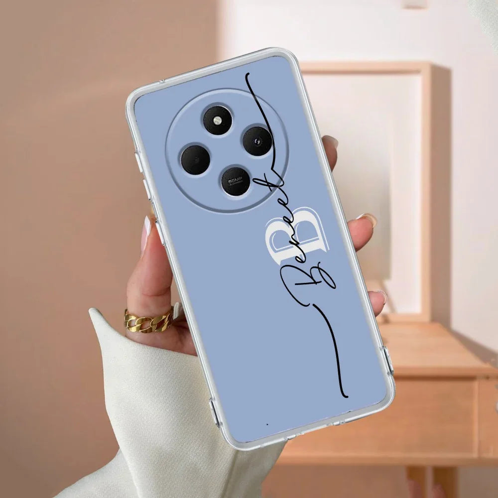 Personalized Initials Azure Silicon Case For Redmi/Xiaomi - ShopOnCliQ