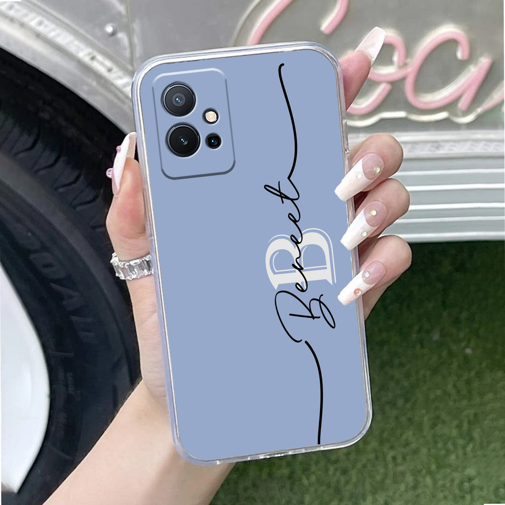 Personalized Initials Azure Silicon Case For Vivo
