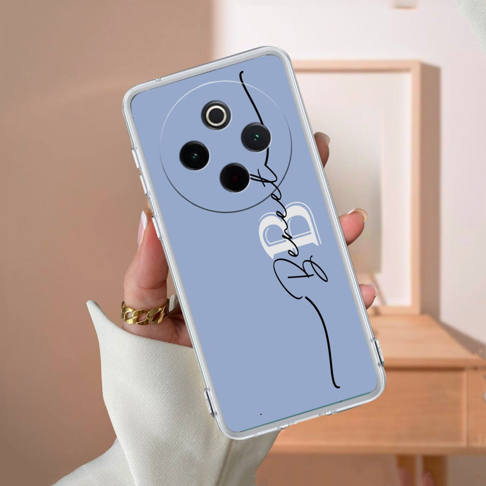 Personalized Initials Azure Silicon Case For Vivo