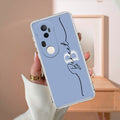 Personalized Initials Azure Silicon Case For Vivo X80 5G