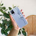 Personalized Initials Azure Silicon Case For Vivo Y16