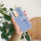Personalized Initials Azure Silicon Case For Vivo V23 5G
