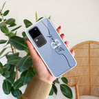 Personalized Initials Azure Anti Yellow Case For Vivo V30 Pro 5G
