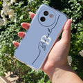 Personalized Initials Azure Silicon Case For Vivo V30e 5G