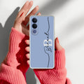 Personalized Initials Azure Silicon Case For Vivo V70 FE 5G