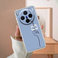 Personalized Initials Azure Silicon Case For Vivo X300 5G