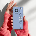 Personalized Initials Azure Silicon Case For Vivo X90 Pro 5G