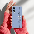 Personalized Initials Azure Silicon Case For Vivo T4 Lite 5G