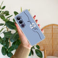 Personalized Initials Azure Silicon Case For Vivo Y300 5G