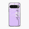 Personalized Initials Lavender Glossy Metal Case Cover For Google Pixel 10 Pro XL