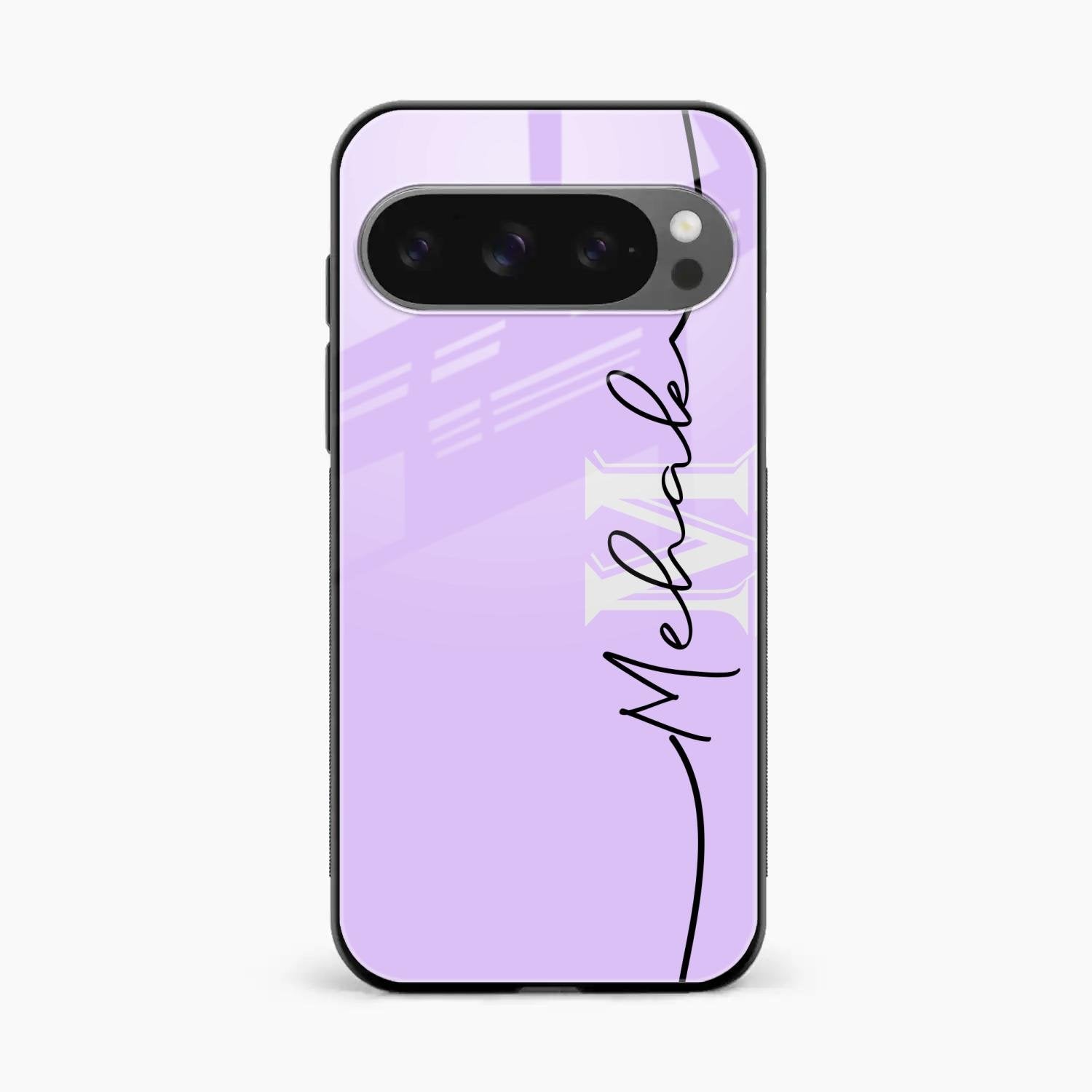 Personalized Initials Lavender Glossy Metal Case Cover For Google Pixel 10 Pro