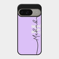 Personalized Initials Lavender Glossy Metal Case Cover For Google Pixel 9 5G