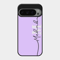 Personalized Initials Lavender Glossy Metal Case Cover For Google Pixel 9 Pro 5G