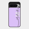 Personalized Initials Lavender Glossy Metal Case Cover For Google Pixel 9 Pro Xl