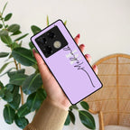 Personalized Initials Lavender Glossy Metal Case Cover For Infinix - ShopOnCliQ