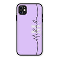 Personalized Initials Lavender Glossy Metal Case Cover For iPhone 11