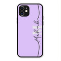 Personalized Initials Lavender Glossy Metal Case Cover For iPhone 12