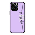 Personalized Initials Lavender Glossy Metal Case Cover For iPhone 13 Pro
