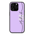 Personalized Initials Lavender Glossy Metal Case Cover For iPhone 15 Pro Max