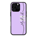 Personalized Initials Lavender Glossy Metal Case Cover For iPhone 16 Pro