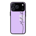 Personalized Initials Lavender Glossy Metal Case Cover For iPhone 17 Pro Max