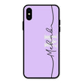 Personalized Initials Lavender Glossy Metal Case Cover For iPhone XS