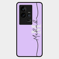 Personalized Initials Lavender Glossy Metal Case Cover For Iqoo 11 5G