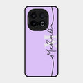 Personalized Initials Lavender Glossy Metal Case Cover For Iqoo 13 5G