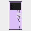 Personalized Initials Lavender Glossy Metal Case Cover For Iqoo 9 Pro 5G