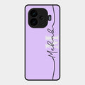 Personalized Initials Lavender Glossy Metal Case Cover For Iqoo Neo 10R 5G